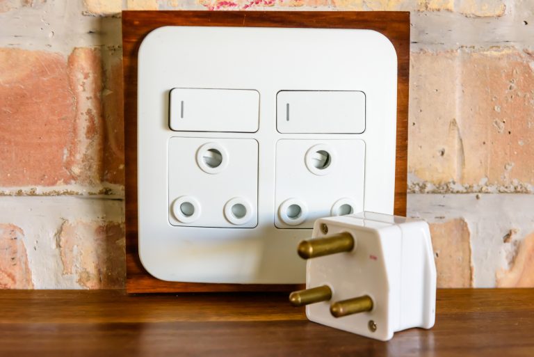 Type M 15A round pin electrical socket and plugs, as used in Namibia